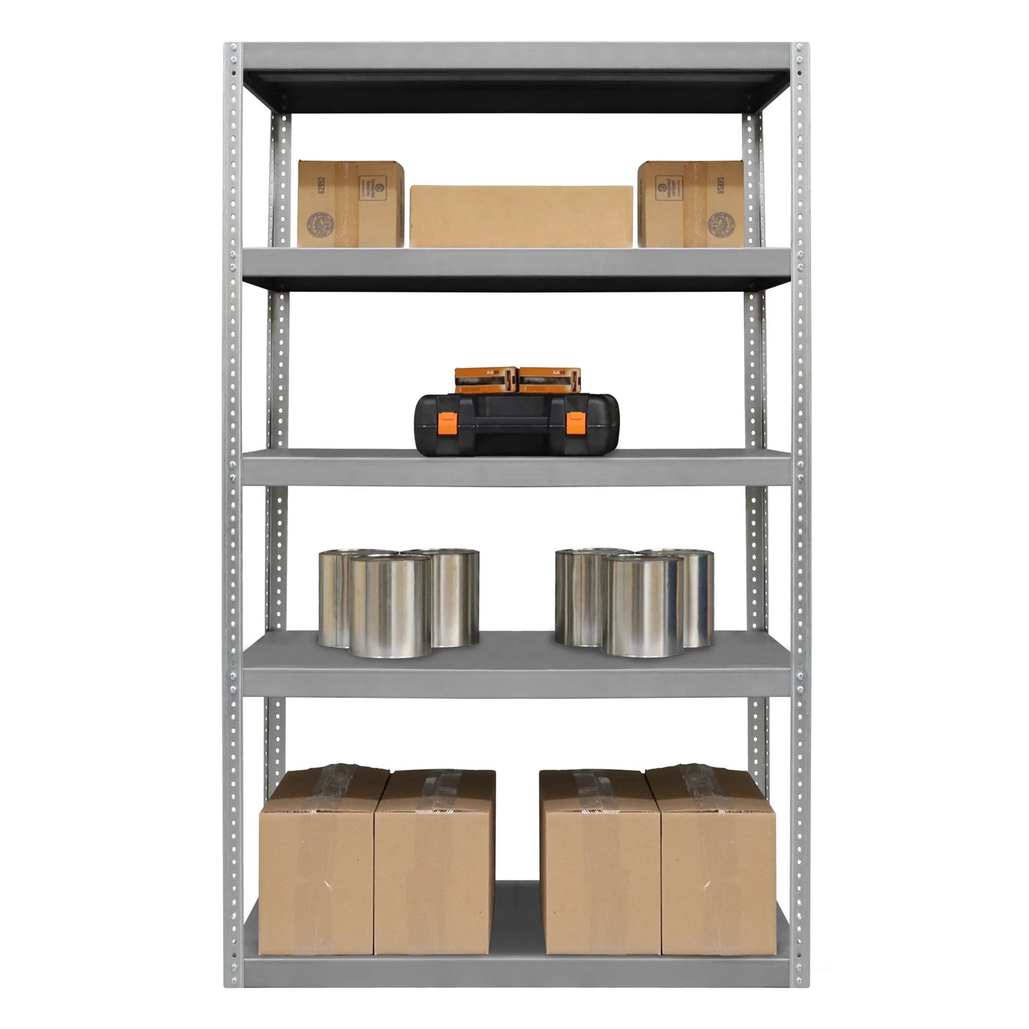 Heavy Duty Shelving, 5 Shelves, Gray