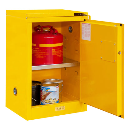 Flammable Storage, 12 Gallon, Self Close