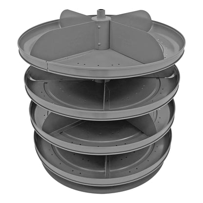 17" Revolving Rotabin, 4 Shelves