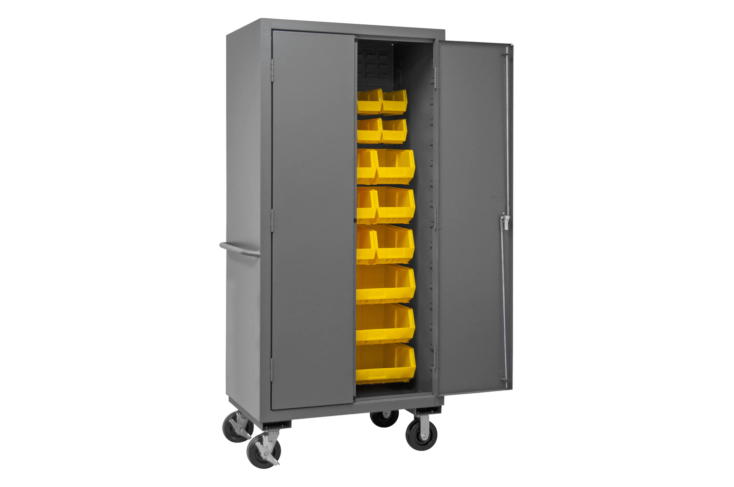 Mobile Cabinet, 30 Yellow Bins