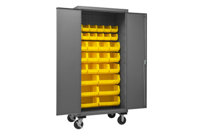 Mobile Cabinet, 30 Yellow Bins