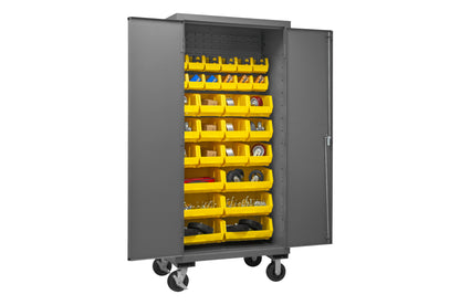 Mobile Cabinet, 30 Yellow Bins