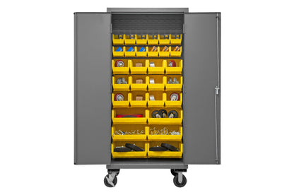 Mobile Cabinet, 30 Yellow Bins