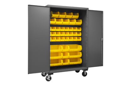 Mobile Cabinet, 42 Yellow Bins