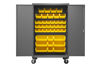 Mobile Cabinet, 42 Yellow Bins