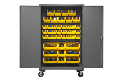 Mobile Cabinet, 42 Yellow Bins