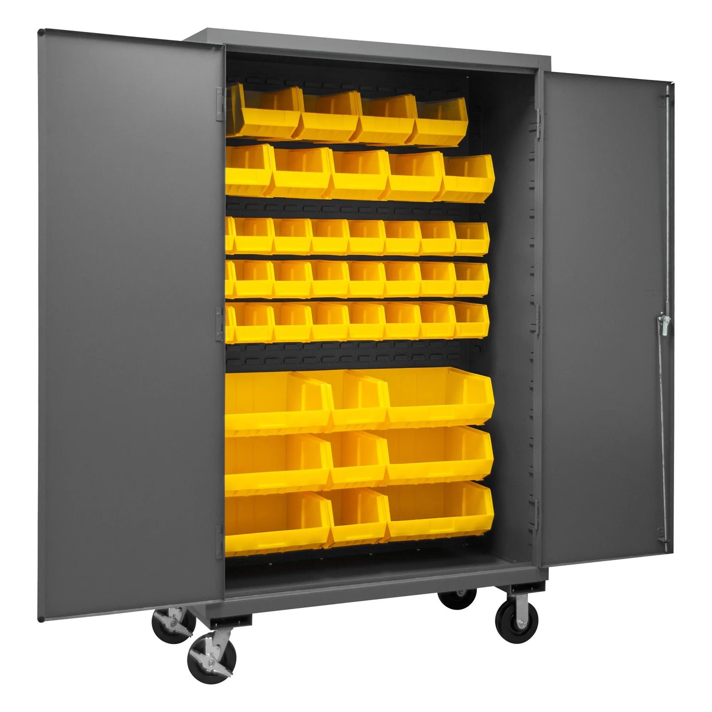 Mobile Cabinet, 42 Yellow Bins