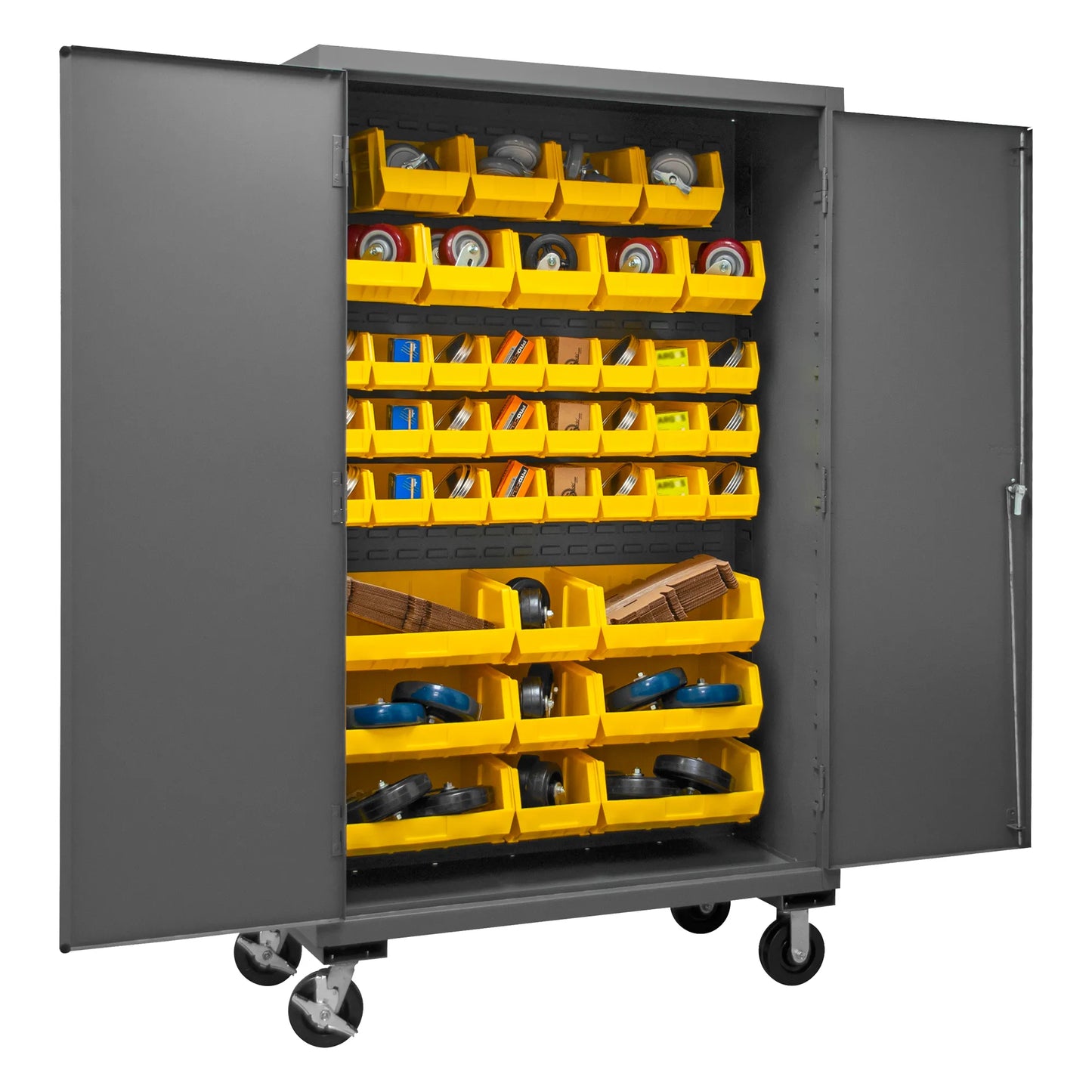 Mobile Cabinet, 42 Yellow Bins