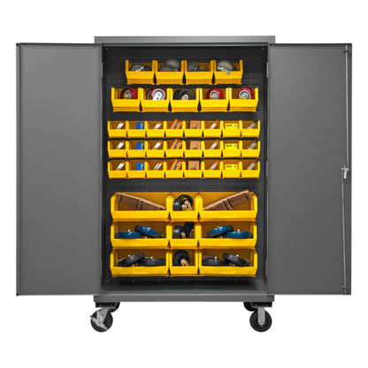 Mobile Cabinet, 42 Yellow Bins