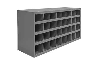 12" Deep, 32 Opening Bin, Gray