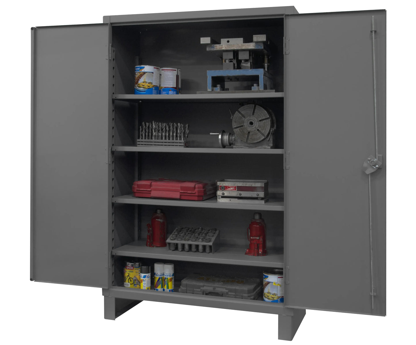 Cabinet, 4 Shelves, Gray