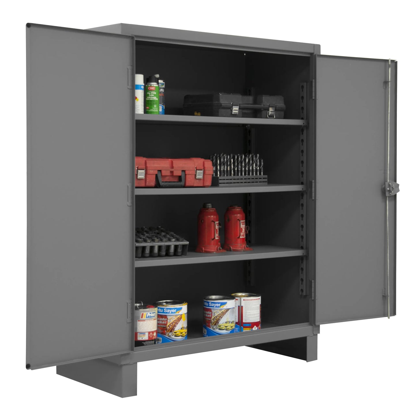 Cabinet, 3 Shelves, Gray