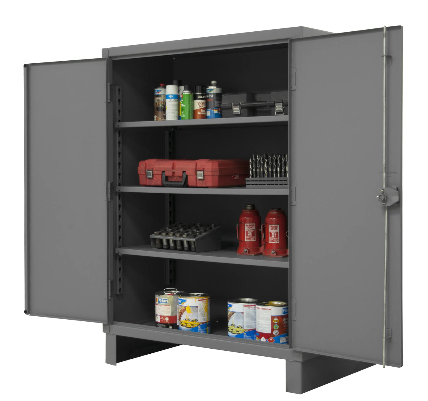 Cabinet, 3 Shelves, Gray