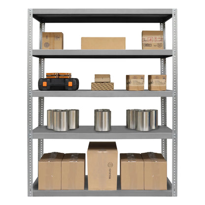 Heavy Duty Shelving, 5 Shelves, Gray