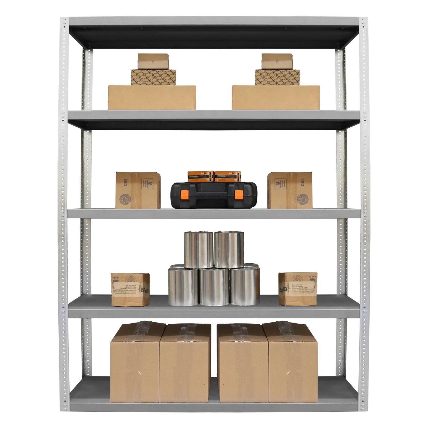 Heavy Duty Shelving, 5 Shelves, Gray
