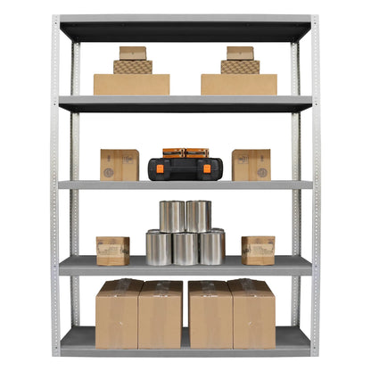Heavy Duty Shelving, 5 Shelves, Gray