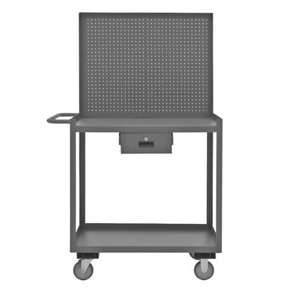 Stock Cart, 2 Shelves, Pegboard