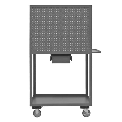 Stock Cart, 2 Shelves, Pegboard