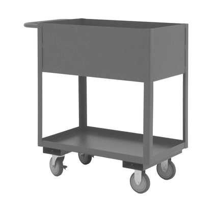 Stock Cart, 2 Shelves, High Lip, 18 x 30