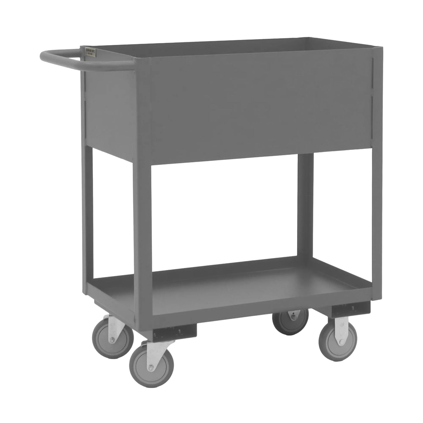 Stock Cart, 2 Shelves, High Lip, 18 x 30