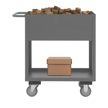 Stock Cart, 2 Shelves, High Lip, 18 x 30