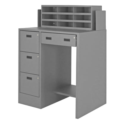 Stationary File Workstation StandUp Desk