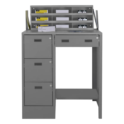 Stationary File Workstation StandUp Desk