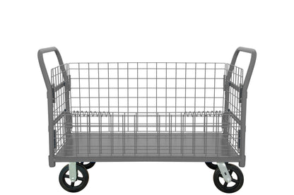 Wire Cart, Removable Handles, Drop Gate