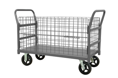 Wire Cart, Removable Handles, Drop Gate